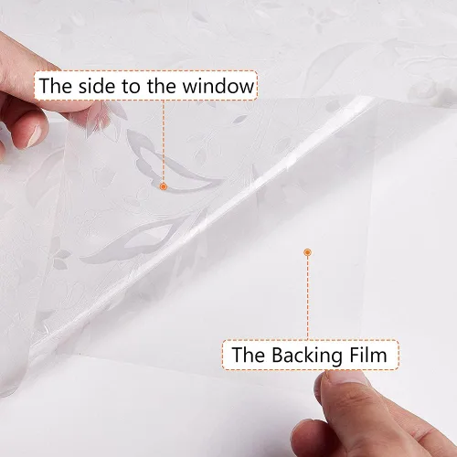 Miniatura 7 de NINETREX Película de privacidad para ventana, película 3D de vitrales, vinilo decorativo para ventana, bloqueo solar, adherencia estática, anti-UV