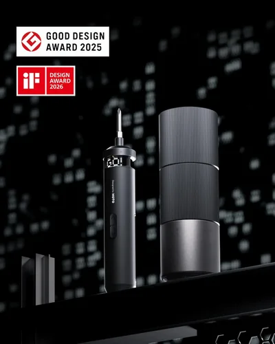 Miniatura 7 de HOTO PixelDrive Destornillador Eléctrico, Pantalla Inteligente, 6 Ajustes de Torque, 0.5 a 6 N·m, Hexagonal de 1/4'' 30 Brocas, Luz LED, Juego