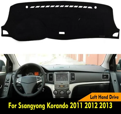 Miniatura 2 de Alfombrilla para salpicadero de coche, compatible con SsangYong Korando 2011 2012 2013