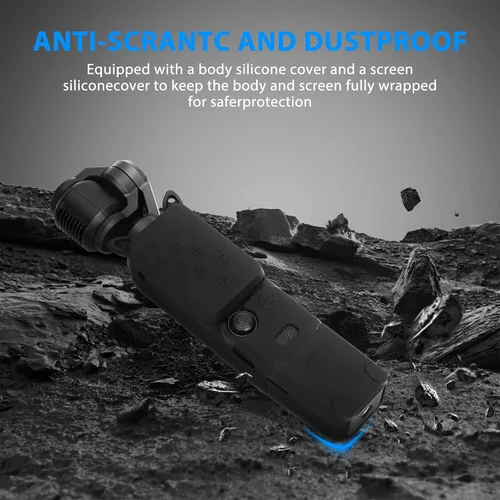 Miniatura 6 de Funda de silicona Pocket 3, protector de lente resistente a los arañazos, compatible con DJI OSMO Pocket 3 Creator Combo Accesorios (azul claro)