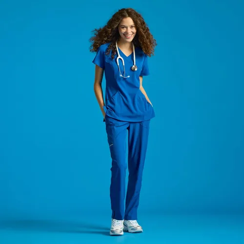 Miniatura 3 de BARCO Skechers Vitality Charge - Camiseta médica con cuello en V, tela sostenible para mujer