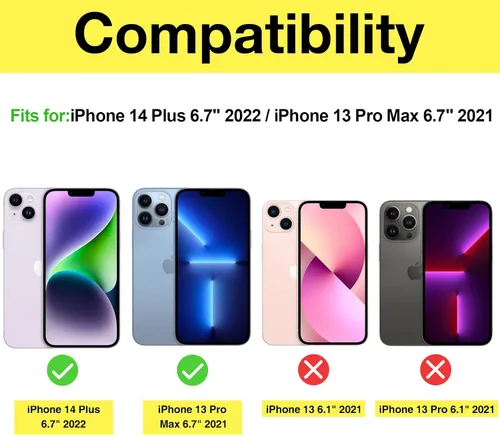 Miniatura 2 de ProCase Paquete de 2 protectores de pantalla de privacidad para iPhone 14 Plus iPhone 13 Pro Max, protector de pantalla de vidrio templado oscuro 9H