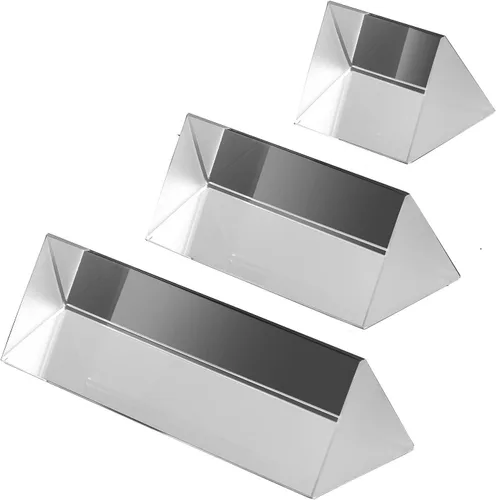 Miniatura 6 de Prisma triangular de vidrio óptico Amlong Crystal de 2.5 pulgadas para la enseñanza del espectro de luz, 60 mm