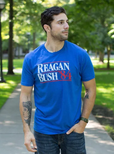 Miniatura 5 de Reagan Bush '84 Camiseta unisex republicana conservadora republicana estilo vintage