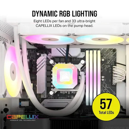 Miniatura 5 de Corsair iCUE H150i Elite CAPELLIX XT Enfriador líquido de CPU para escritorio - Tres ventiladores AF120 RGB Elite - Radiador de 360mm - Intel® LGA