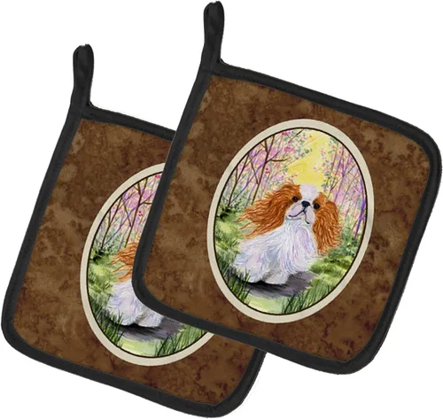 Miniatura 292 de Caroline's Treasures SS8617PTHD - Juego de soportes para ollas de cocina resistentes al calor, almohadillas calientes para horno para cocinar, Husky