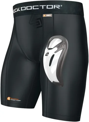 Miniatura 4 de Shock Doctor Compression Shorts with Protective Bio-Flex Cup, Moisture Wicking Vented Protection - Adult