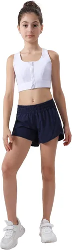 Miniatura 5 de Aurefin Pantalones cortos deportivos para niñas, pantalones cortos de secado rápido para niños, adolescentes y niñas, pantalones cortos deportivos