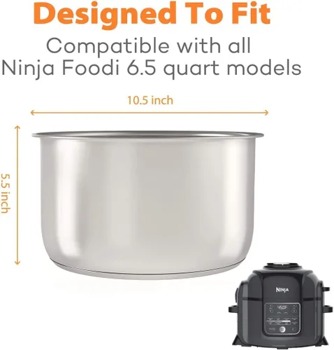 Miniatura 2 de Olla interior de acero inoxidable Goldlion compatible con accesorios de repuesto de 6.1 litros para Ninja Foodi
