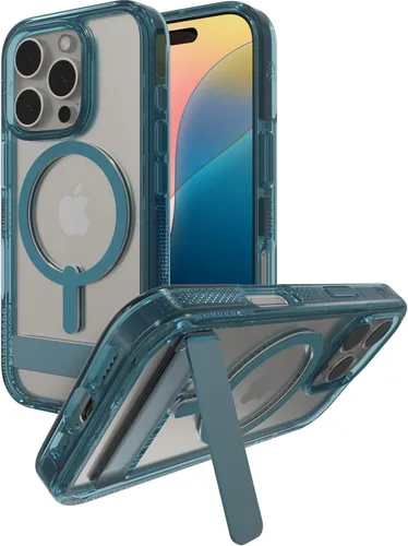Miniatura 14 de ZAGG Santa Cruz Snap - Funda con función atril para iPhone 16 Pro Max, compatible con MagSafe, protección contra caídas de grado militar de 13 pies