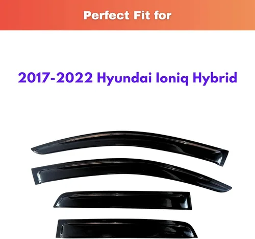 Miniatura 18 de KPY Visor de ventana compatible con Kia Soul 2009-2013, Protector contra lluvia de 4 unidades, deflectores de ventilación de ventana lateral