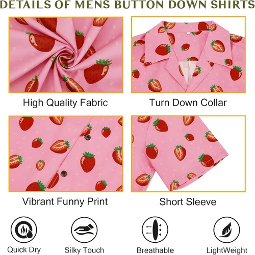 Miniatura 41 de Camisa hawaiana para hombre, con estampado floral, cómoda, con botones, casual, manga corta, ropa de playa para hombre
