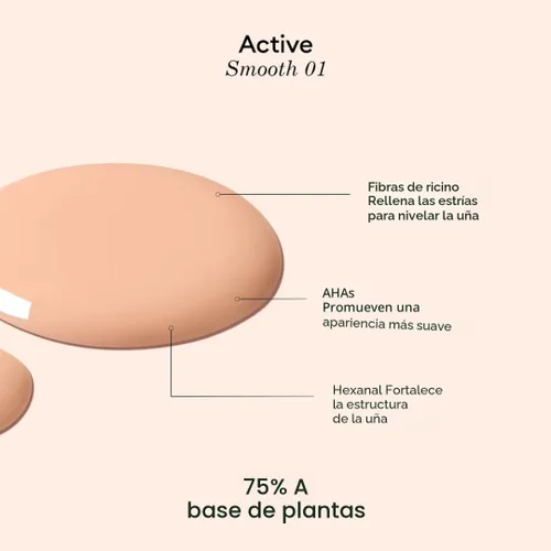 Miniatura 5 de Manucurist Active Smooth 01 Esmalte Corrector y Cuidado de Uñas - Esmalte de Uñas Nude 2 en 1: Fortalecedor y Crecimiento de Uñas - Sin Lámpara