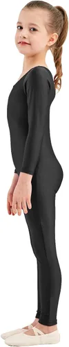 Miniatura 3 de Malla de una pieza Speerise, de mangas largas, hecha en Spandex, para niñas que practican danza