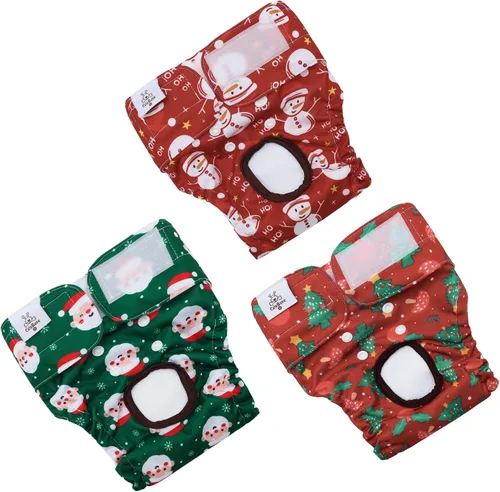 Miniatura 15 de CuteBone - Pañales lavables para perros, talla XS, paquete de 3, D16XS