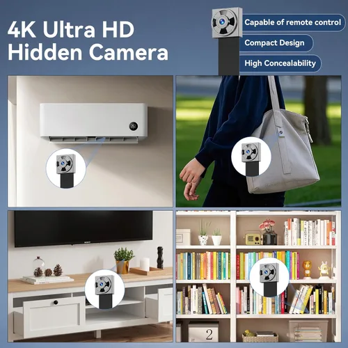 Miniatura 4 de Minicámara real Full 4K-HD, módulo de bricolaje con control remoto inalámbrico, cámara de seguridad para niñera con detección de movimiento