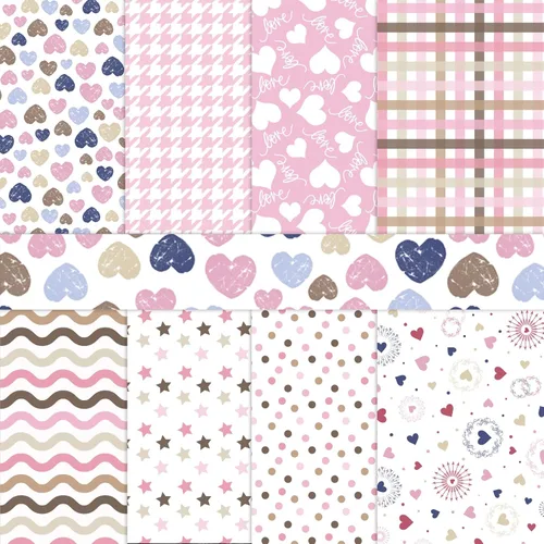 Miniatura 14 de PRSTINCOL Papel para álbum de recortes, 16 hojas de 6 x 6 pulgadas, suministros de álbum de recortes de estilo de ventana azul, papel de decoupage