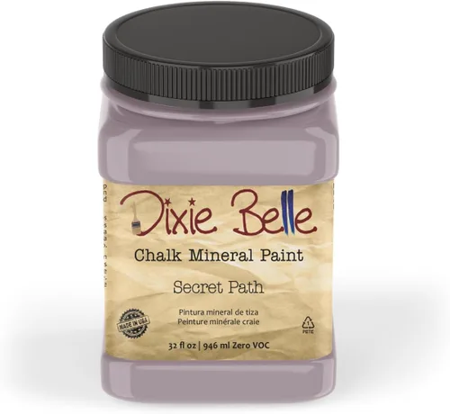 Miniatura 333 de Dixie Belle Paint Company - Pintura con acabado de tiza para muebles, color negro (Caviar), 1 galón, 128 fl oz, pintura mineral color rosa intenso