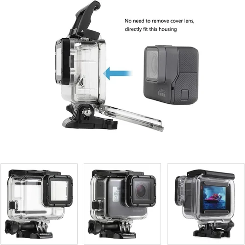 Miniatura 2 de SOONSUN Carcasa de buceo impermeable subacuática de 147.6 ft con 3 filtros de buceo para GoPro Hero 5 6 7 Black Hero (2018), incluye puerta trasera