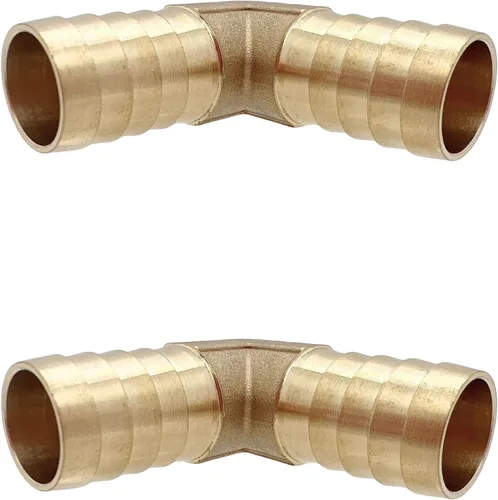 Miniatura 4 de 2 piezas de acoplador de manguera de latón con púas 1/2" x 1/2" de 90 grados con conector de codo angular derecho por CX WONDERLAND