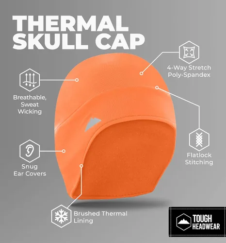 Miniatura 30 de Tough Headwear Gorras térmicas para casco para hombre, para invierno, gorra de casco y gorras de ciclismo para correr, esquiar, deportes de invierno