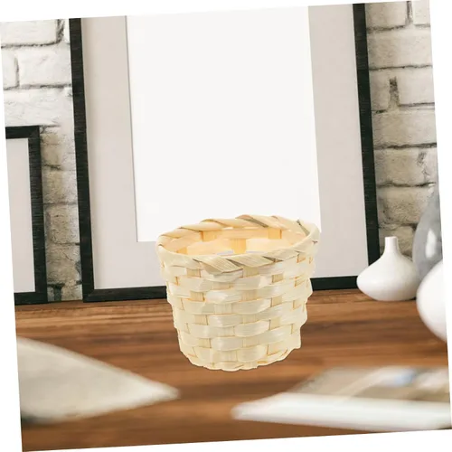 Miniatura 6 de IMIKEYA Cestas tejidas de bambú hechas a mano Mini cestas de frutas de almacenamiento para pan decorativo de cocina