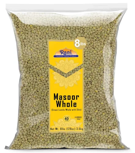 Miniatura 10 de Rani Masoor Enteras (Lentejas verdes enteras con piel) 64 onzas (4 libras) 4.0 lbs a granel ~ Todo natural Vegano Apto para gluten Sin OMG