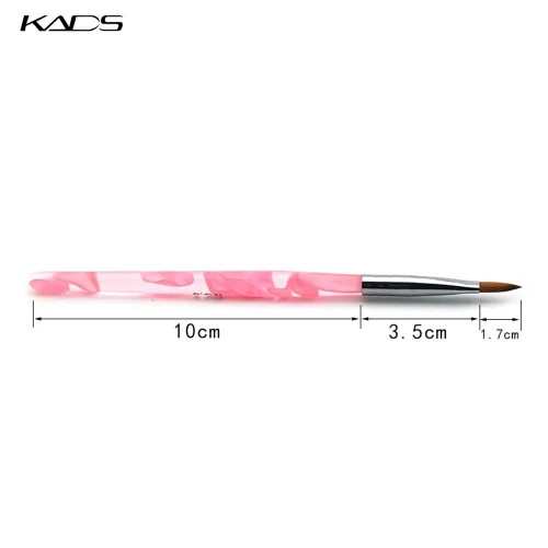 Miniatura 5 de KADS Kolinsky - Brocha de uñas acrílicas, diseño profesional de uñas, pincel para esmalte (2#)