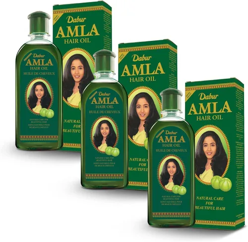Dabur Amla - Aceite capilar nutritivo con amla puro y extractos botánicos para un cuero cabelludo sano, hidratado, cabello fuerte y brillante,