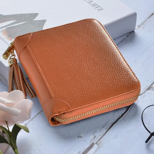 Miniatura 2 de Easyoulife - Billetera de piel con cierre y tarjetero para mujer, con bloqueo de interferencia de radiofrecuencia (RFID), cartera Rfid, M