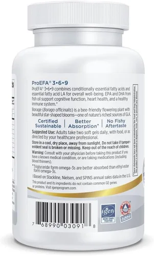 Miniatura 6 de Nordic Naturals ProEFA 3-6-9, sabor a limón, 90 geles blandos, 565 mg de omega-3, EPA y DHA con GLA añadido, piel saludable, cognición y estado
