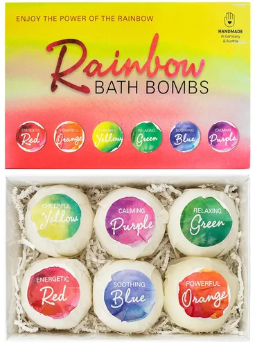 Miniatura 8 de BRUBAKER Set de regalo de bombas de baño "Day & Night" – 6 gaseosos de baño de lujo hechos a mano – Todos los ingredientes naturales, veganos