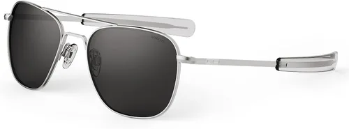Randolph USA - Lentes de sol de aviador para hombre o mujer cromo mate clásicos polarizados y no polarizados con protección UV