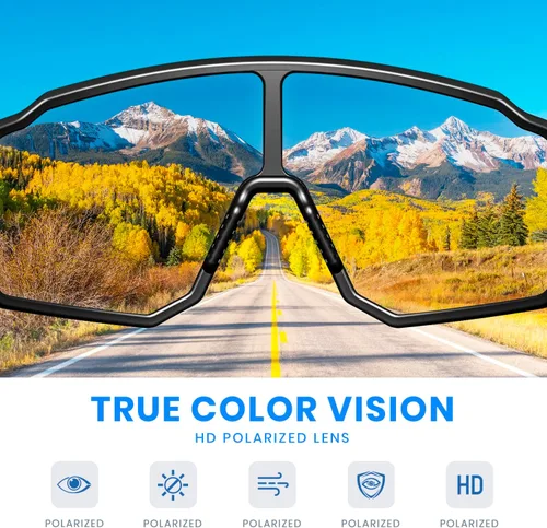 Miniatura 6 de SPOSUNE Gafas de sol polarizadas UV400 de sóftbol, TR90, gafas deportivas para correr, ciclismo, béisbol y bicicleta (unisex)