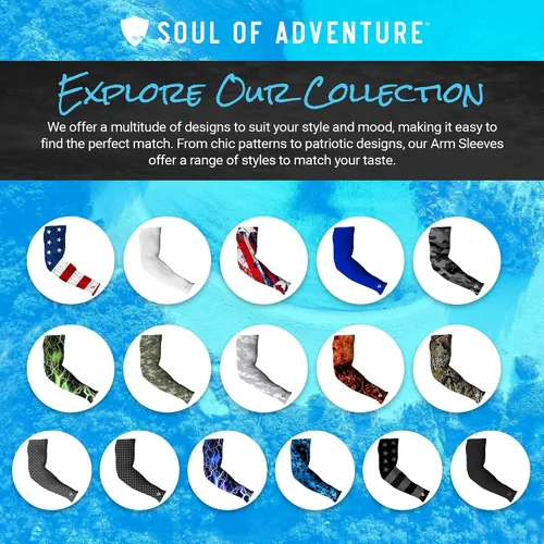 Miniatura 7 de S A Compression Arm Sleeve UV 30+ Sun Protection, Moisture Wicking, 4-Way Stretch