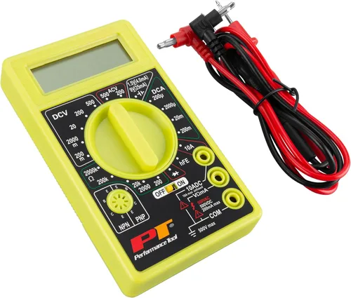 Miniatura 2 de Performance Tool Probador de multímetro digital W2974 de 2000 cuentas con voltímetro de CA CC y medidor de amperios de voltios ohmios, medidas