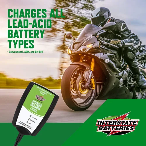 Miniatura 4 de Interstate Batteries Powersports - Cargador de batería de 1.0 amperios - Plomo ácido sellado o AGM - Motocicletas, ATV, Marina, motos de nieve