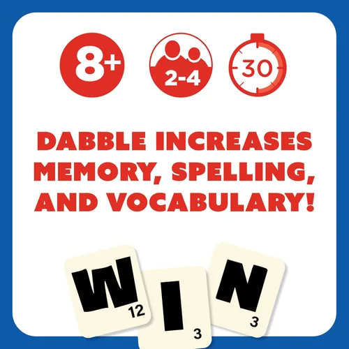 Miniatura 8 de Dabble® Juego de palabras Juego de mesa familiar de ritmo rápido Mejora la ortografía y el vocabulario para todas las edades Deletrea