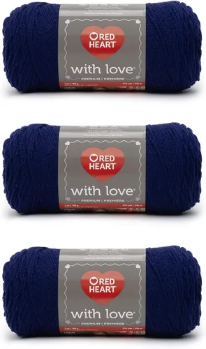 Miniatura 34 de Red Heart with Love Berry - Hilo rojo – Paquete de 3 unidades de 6.98 oz/7 onzas – Acrílico – 4 medianos (peinado) – 370 yardas – Tejido/ganchillo