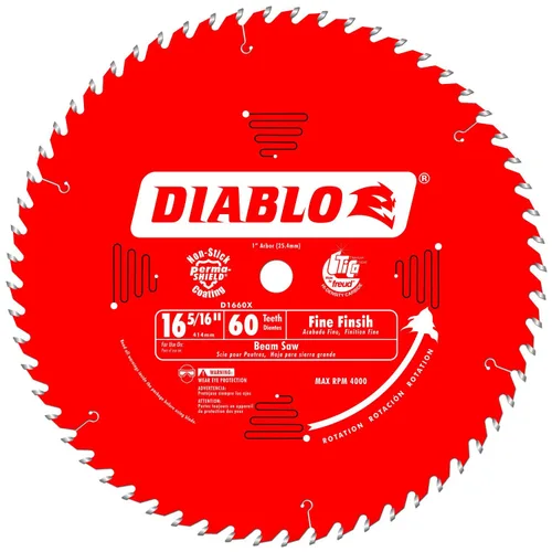 Miniatura 16 de Diablo - Hoja de sierra de acabado de alto rendimiento para madera - 6-1/2" x 40 dientes, carburo Tico - D0641X