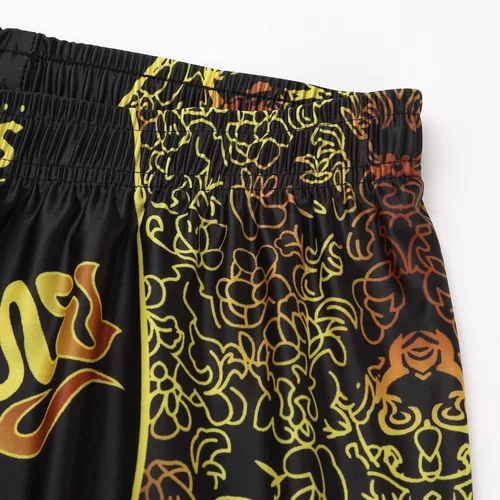 Miniatura 6 de MSemis Pantalones cortos de Muay Thai para hombre, para adultos, para lucha contra las artes marciales, pantalones cortos de kickboxing