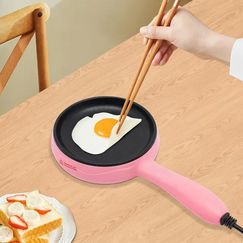 Miniatura 11 de Sartén eléctrica antiadherente de 6 pulgadas de 450 W, sartén eléctrica antiadherente de 356.0 °F/356 °F para inducción, tortillas y campamento, uso