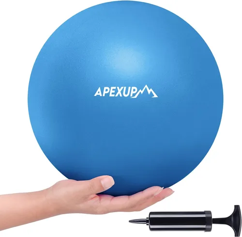 Miniatura 12 de APEXUP 9 Inch Pilates Ball Small Exercise Ball for Yoga, Fitness, Balance, Core Workout, Physical Therapy Rosa