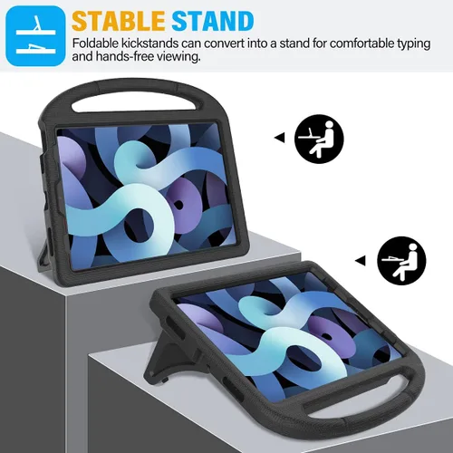 Miniatura 4 de SUPLIK Funda infantil para iPad Air de 5ª/4ª generación (10.9 pulgadas, 2022/2020), construida con protector de pantalla, iPad Air 5, funda a prueba