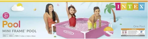Miniatura 3 de Intex Mini marco sobre el suelo piscina rosa 48 x 48 x 12 pulgadas