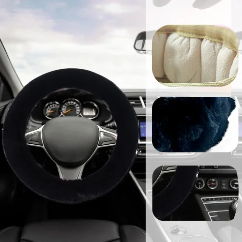 Miniatura 5 de Funda para Volante QKWL, Funda para Volante de Coche Esponjosa, Suave y Cómoda, Antideslizante y Duradera, Adecuada para Volantes de la mayoría