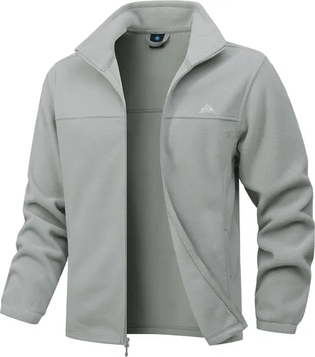 Miniatura 13 de Chaqueta UTWGN de forro polar suave para hombre con bolsillos, ligera, para exterior, de recreación, con cremallera completa