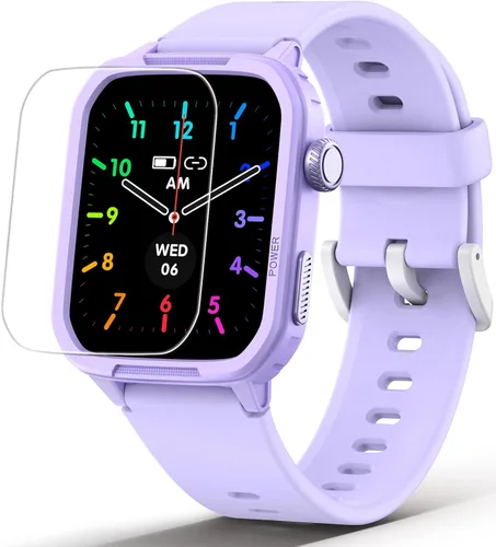 Miniatura 10 de Reloj inteligente para niños, no necesita teléfono, rastreador de fitness de vidrio templado para niños y adolescentes con 19 modos deportivos, Azul