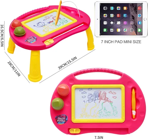 Miniatura 3 de Juguetes para niños pequeños, juguetes para niñas de 1 a 2 años, tablero de dibujo magnético, pizarra de garabatos borrable para niños, juguetes
