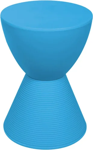 Miniatura 14 de LeisureMod Mesa auxiliar moderna de reloj de arena, mesa auxiliar de tambor de carcasa de ABS con almacenamiento para uso en interiores y Azul